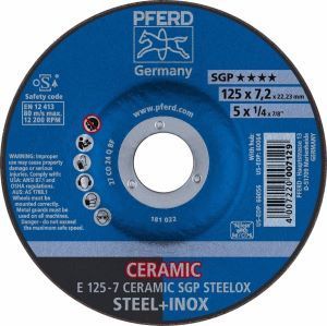 grinding wheel with ceramic oxide grain