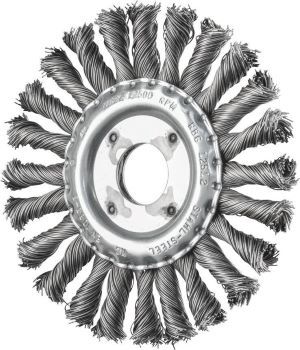 a close up of a wire brush on a white background